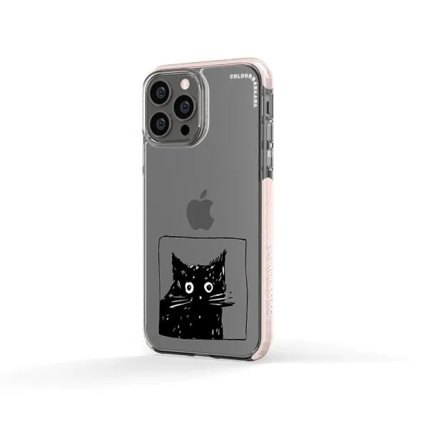 iPhone Case - Surprised Black Cat