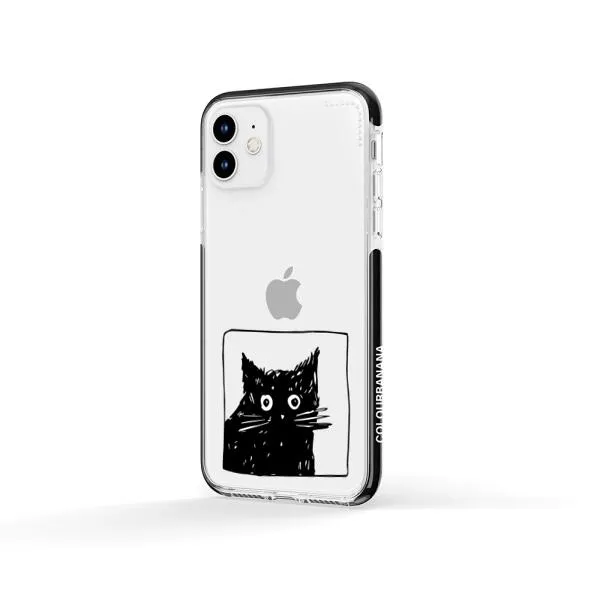 iPhone Case - Surprised Black Cat