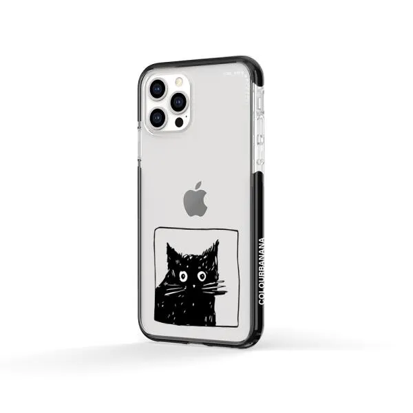 iPhone Case - Surprised Black Cat