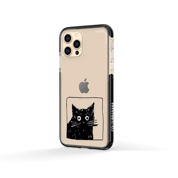 iPhone Case - Surprised Black Cat