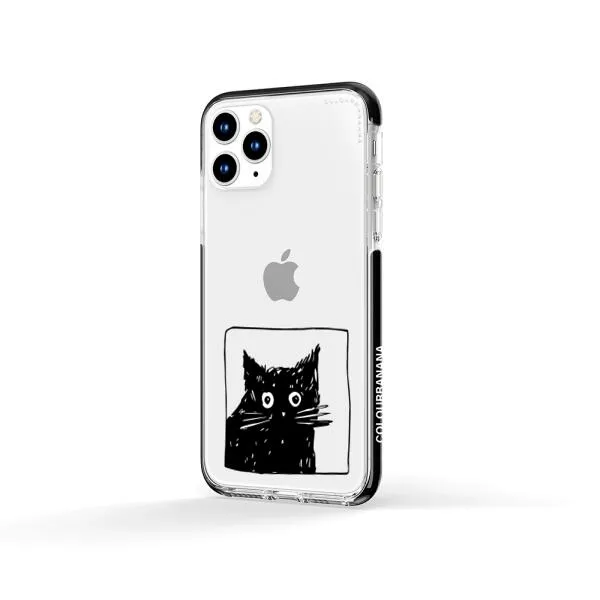 iPhone Case - Surprised Black Cat