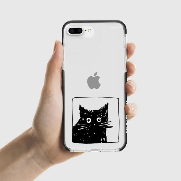 iPhone Case - Surprised Black Cat