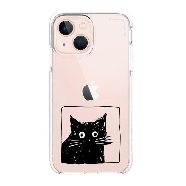 iPhone Case - Surprised Black Cat