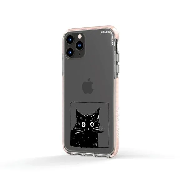 iPhone Case - Surprised Black Cat