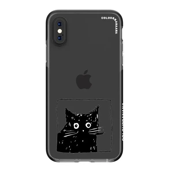 iPhone Case - Surprised Black Cat