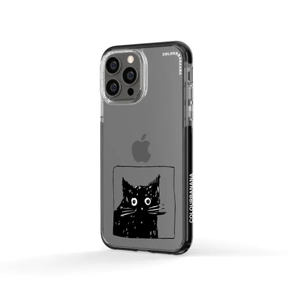 iPhone Case - Surprised Black Cat