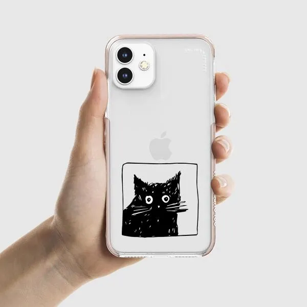 iPhone Case - Surprised Black Cat