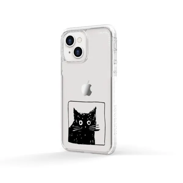 iPhone Case - Surprised Black Cat