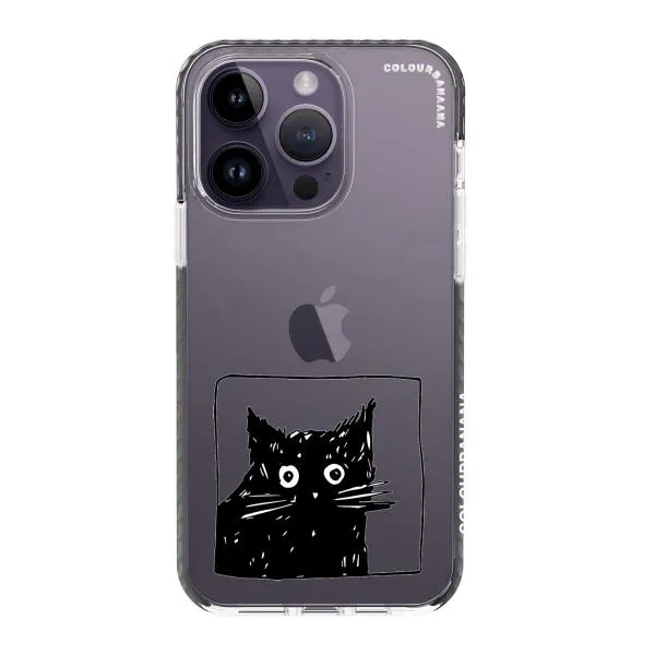 iPhone Case - Surprised Black Cat