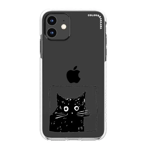 iPhone Case - Surprised Black Cat