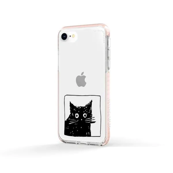 iPhone Case - Surprised Black Cat