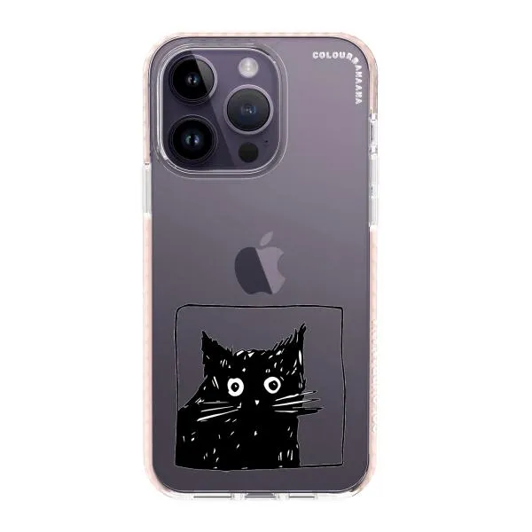 iPhone Case - Surprised Black Cat