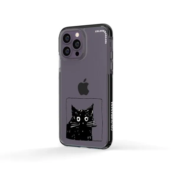 iPhone Case - Surprised Black Cat