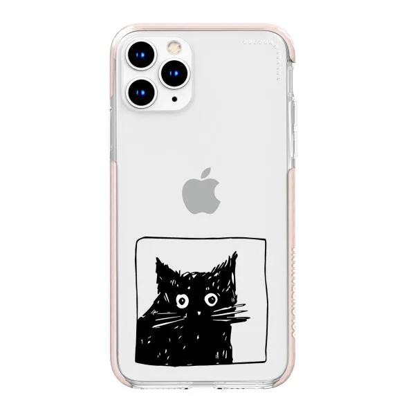 iPhone Case - Surprised Black Cat