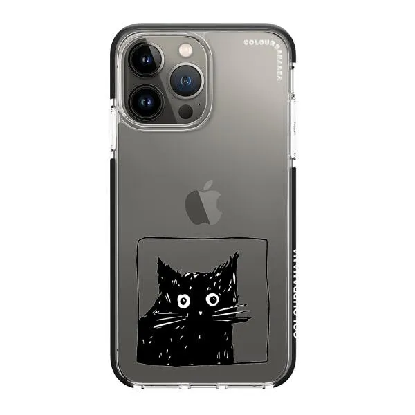 iPhone Case - Surprised Black Cat