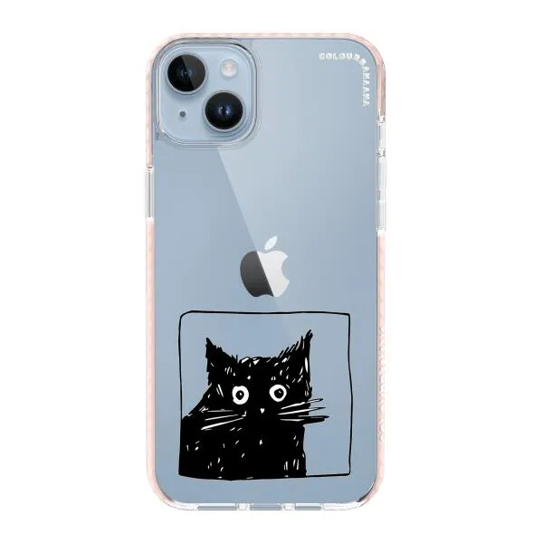 iPhone Case - Surprised Black Cat