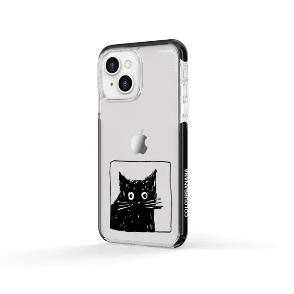 iPhone Case - Surprised Black Cat