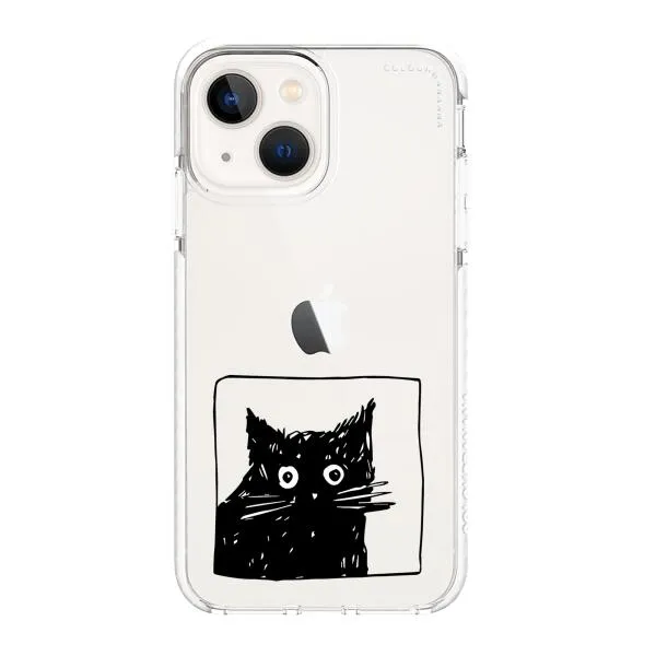 iPhone Case - Surprised Black Cat