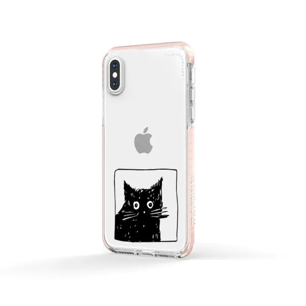 iPhone Case - Surprised Black Cat