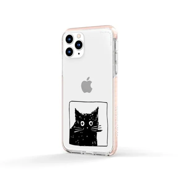 iPhone Case - Surprised Black Cat