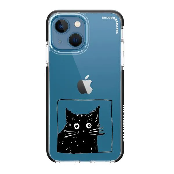 iPhone Case - Surprised Black Cat