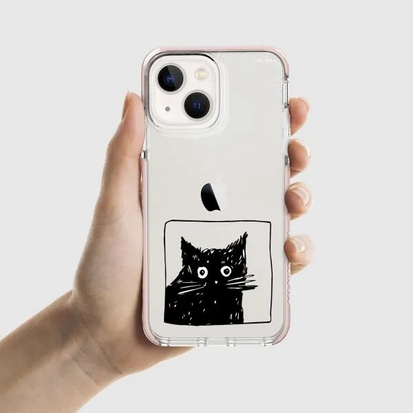 iPhone Case - Surprised Black Cat