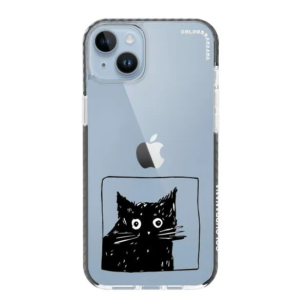 iPhone Case - Surprised Black Cat
