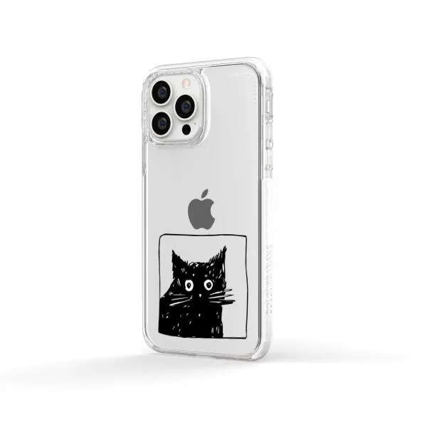 iPhone Case - Surprised Black Cat
