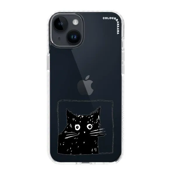 iPhone Case - Surprised Black Cat