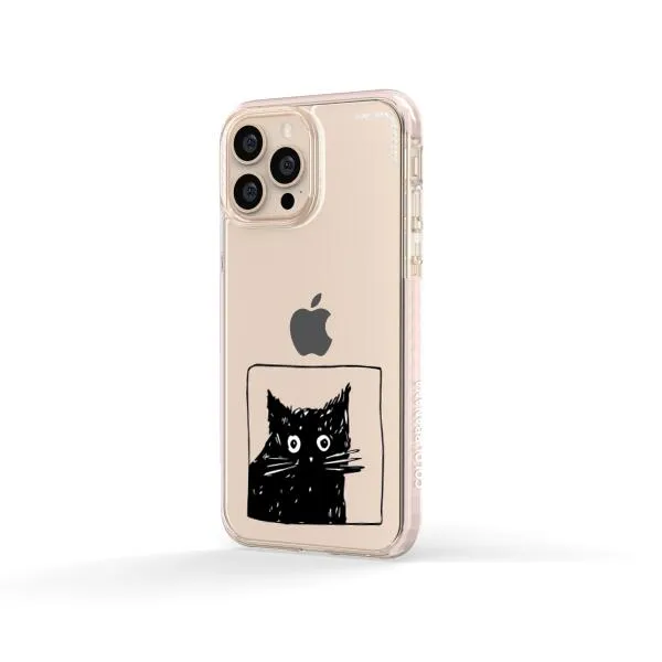 iPhone Case - Surprised Black Cat