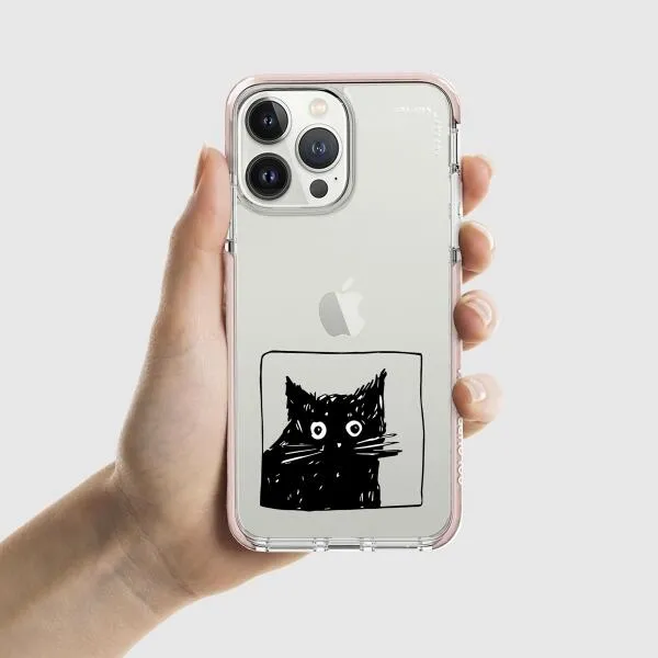 iPhone Case - Surprised Black Cat