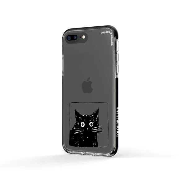 iPhone Case - Surprised Black Cat