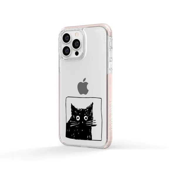 iPhone Case - Surprised Black Cat