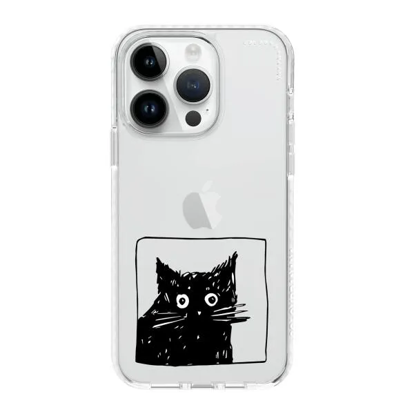 iPhone Case - Surprised Black Cat