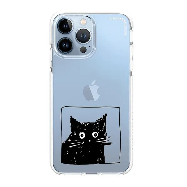 iPhone Case - Surprised Black Cat