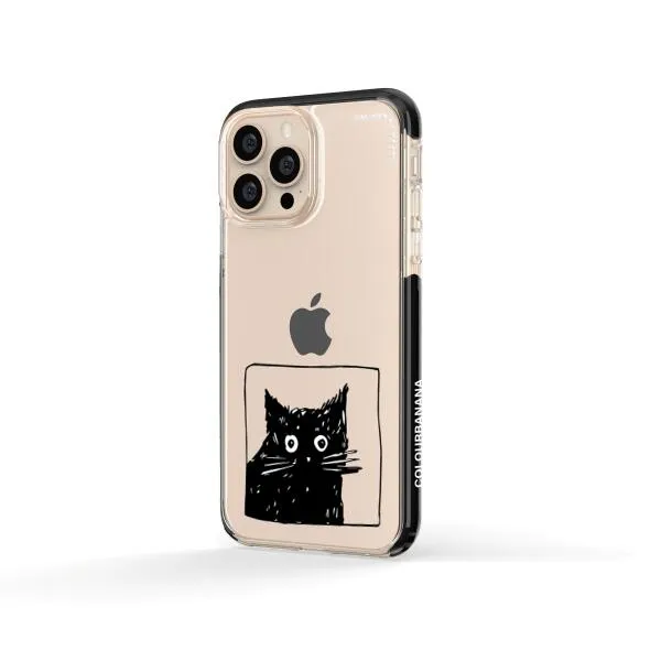 iPhone Case - Surprised Black Cat