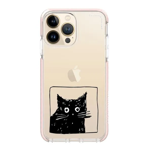 iPhone Case - Surprised Black Cat