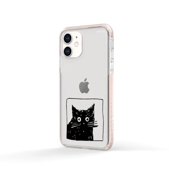 iPhone Case - Surprised Black Cat