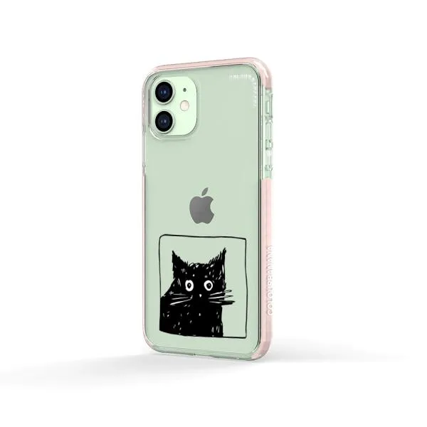 iPhone Case - Surprised Black Cat