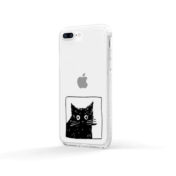 iPhone Case - Surprised Black Cat