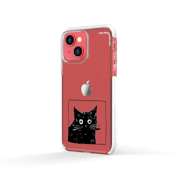 iPhone Case - Surprised Black Cat