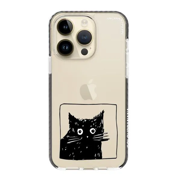 iPhone Case - Surprised Black Cat