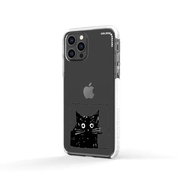 iPhone Case - Surprised Black Cat