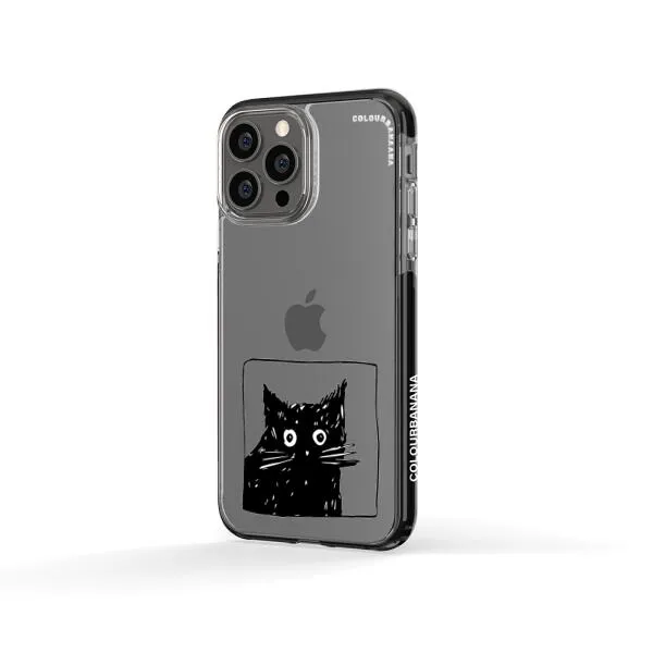 iPhone Case - Surprised Black Cat