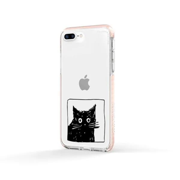 iPhone Case - Surprised Black Cat