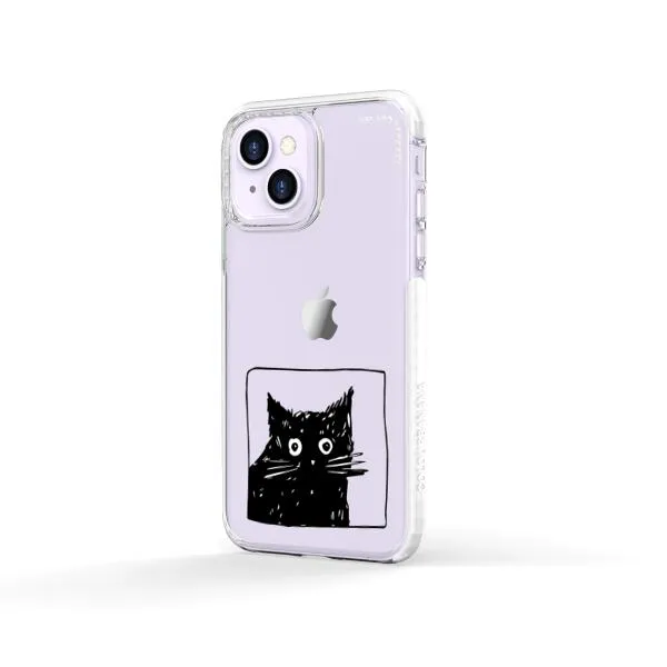 iPhone Case - Surprised Black Cat