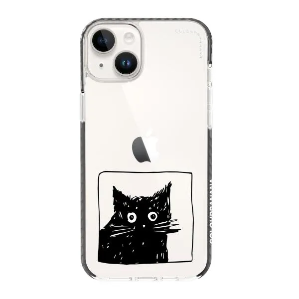 iPhone Case - Surprised Black Cat