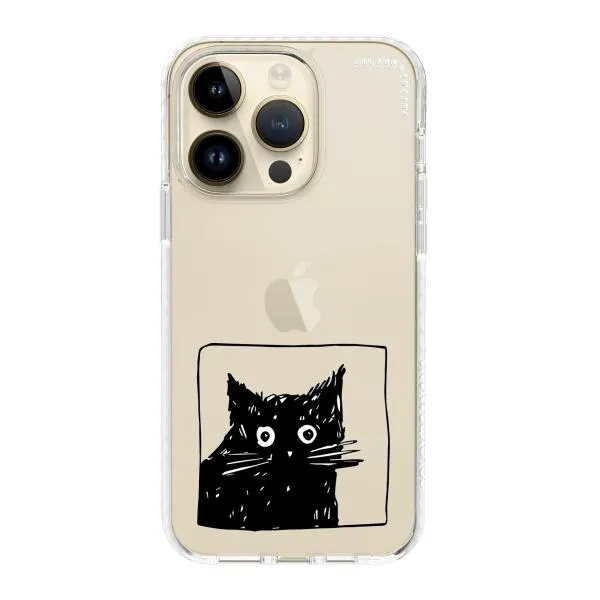 iPhone Case - Surprised Black Cat