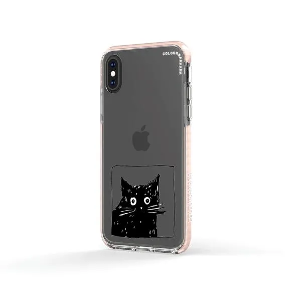 iPhone Case - Surprised Black Cat