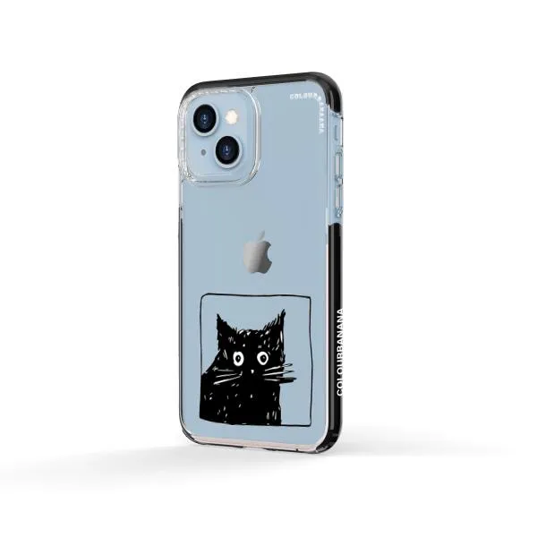 iPhone Case - Surprised Black Cat